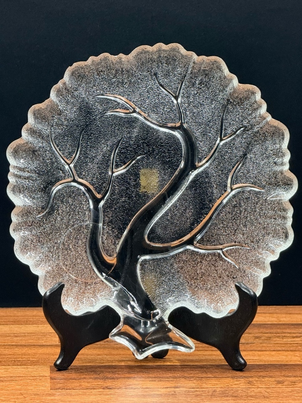Tree of Life Glass Snack Plate